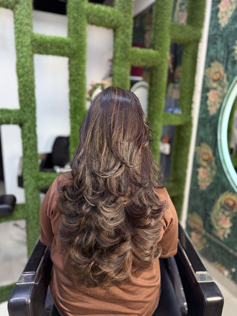 Balayage hair colour result by our stylists in Wagholi, Pune